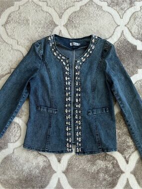 Y2K Stretch Denim Blazer Size S/M